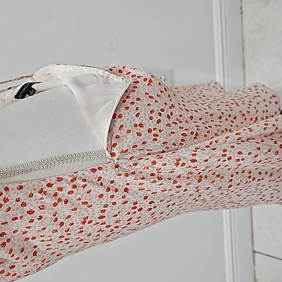 Cotton Candy LA pink floral summer dress, Size M open tie back pink red - Picture 10 of 13